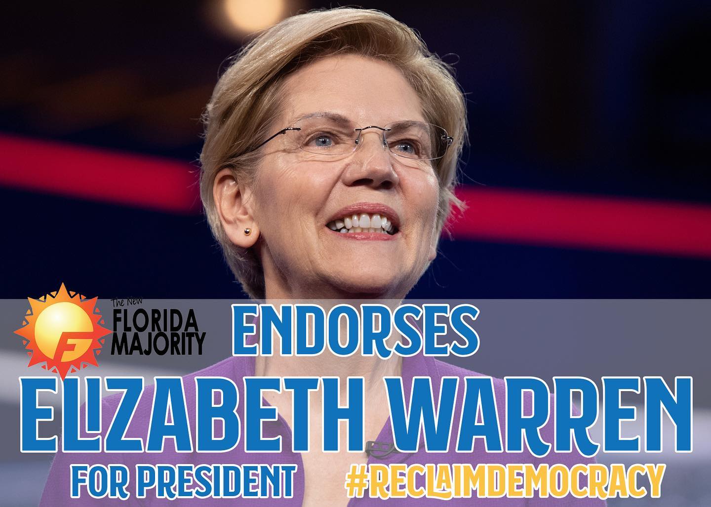 The New Florida Majority Endorses Elizabeth Warren for President
